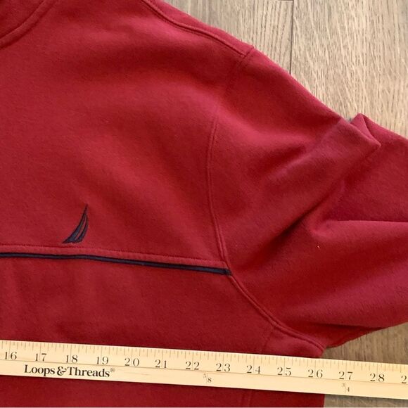 NAUTICA FLEECE QUARTER ZIP MENS 2XL RUST. - Picture 9 of 12